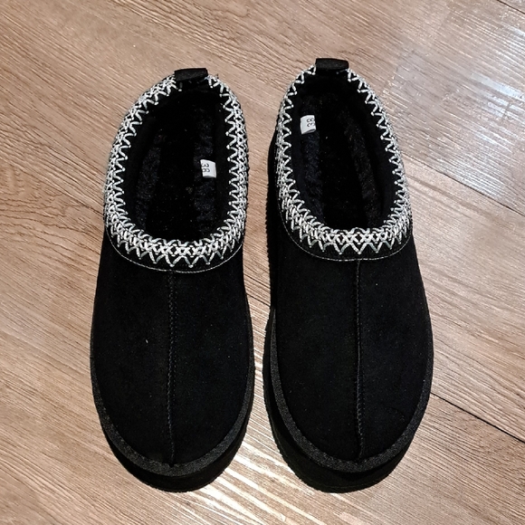 None Shoes - Black Tasmin Slip-On Shoes with White Stitching
